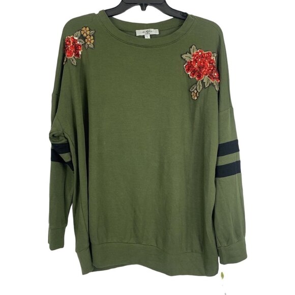 Moa Moa Women's Olive Black Top - Picture 1 of 6